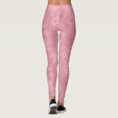 Girly Pink Gold Glam Leopard Print Leggings (Achterkant)