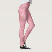 Girly Pink Gold Glam Leopard Print Leggings (Rechts)