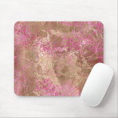 Girly Pink Gold Glam Leopard Print Muismat (Met muis)