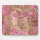 Girly Pink Gold Glam Leopard Print Muismat (Voorkant)