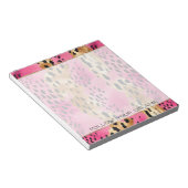 Girly Pink Gold Glam Luipaard Print Abstract Notitieblok (Schuin)