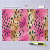 Girly Pink Gold Glam Luipaard Print Abstract Tissuepapier (Craft)