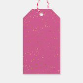 Girly Pink Gold Glam Sterren Cadeaulabel (Achterkant)