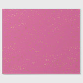 Girly Pink Gold Glam Sterren Cadeaupapier (Vlak)