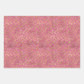 Girly Pink Gold Glam Sterren Inpakpapier Vel (Voorkant 2)