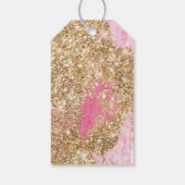 Girly Pink Gold Glitter Cadeaulabel (Achterkant)