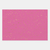 Girly Pink Gold Glitter Jewel Diamonds Inpakpapier Vel (Voorkant 3)