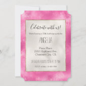 Girly Pink Gold Glitter Kaart (Voorkant)