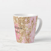 Girly Pink Gold Glitter Latte Mok (Rechterhoek)