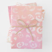Girly Pink Gold Glitter Leopard Print Inpakpapier Vel (In situ)