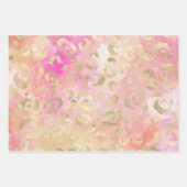 Girly Pink Gold Glitter Leopard Printers Inpakpapier Vel (Voorkant)