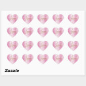  Girly Pink Gold Glitter Liefde Hart Sticker (Vel)