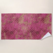 Girly Pink Gold Glitter Mermaid Glitz