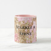 Girly Pink Gold Glitter Mok (Midden)