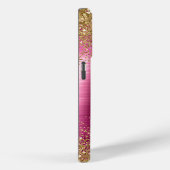 Girly Pink Gold Glitter Sparkle Case-Mate iPhone Case (Achterkant / Rechts)