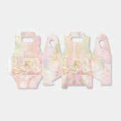 Girly Pink Gold Glitter Sparkle Monogram Floral Bedankdoosjes (Uitgevouwen)