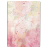 Girly Pink Gold Glitter Sparkle Monogram Floral Klembord (Achterkant)