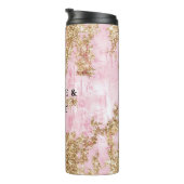 Girly Pink Gold Glitter Thermosbeker (Geroteerd rechts)