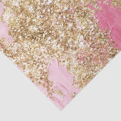 Girly Pink Gold Glitter Verjaardag Tissuepapier (Detail)