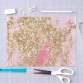 Girly Pink Gold Glitter Verjaardag Tissuepapier (Craft)