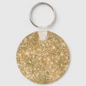 Girly Pink Gold Glitter Wimpers Sleutelhanger (Achterkant)