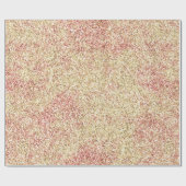 Girly Pink Gold Glitz Glitter Cadeaupapier (Vlak)