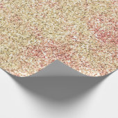 Girly Pink Gold Glitz Glitter Cadeaupapier (Hoek)