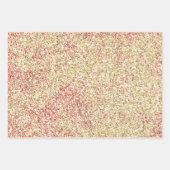 Girly Pink Gold Glitz Glitter Ombre Wrapping Paper (Voorkant)