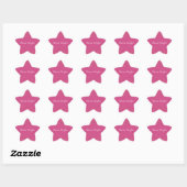 Girly Pink Gold Glitzy Confetti Sparkle Ster Sticker (Vel)