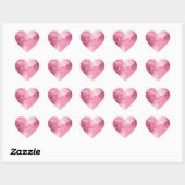 Girly Pink Gold Liefde Hart Sticker (Vel)