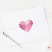 Girly Pink Gold Liefde Hart Sticker (Envelop)