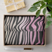 Girly Pink Gold Ombre Waterverf Black Zebra Print Tissuepapier (Geschenk)