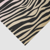 Girly Pink Gold Ombre Waterverf Black Zebra Print Tissuepapier (Detail)