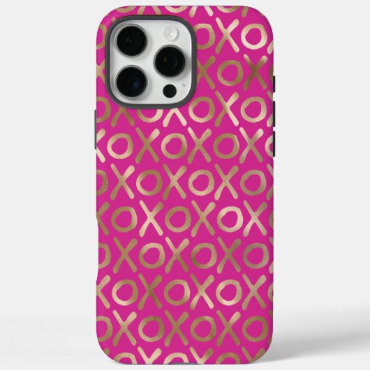 Girly Pink Gold XOXO Case-Mate iPhone Case (Achterkant)