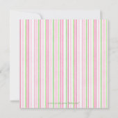 Girly Pink Green Flowers Hearts Birthday Kaart (Achterkant)