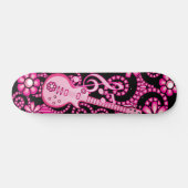 Girly Pink Guitar Skateboard (Horizontaal)