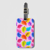 Girly Pink Hawaiian patroon Bagagelabel (Voorkant (verticaal))