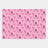 Girly Pink Heart Balloons Verjaardag Inpakpapier Vel (Voorkant 3)