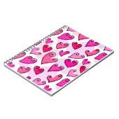 Girly Pink Hearts Schattigee romantische Valentijn Notitieboek (Linkerzijde)