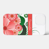 Girly Pink Hibiscus Bloemen Decoratie Trendy Case-Mate iPhone Case (Achterkant (horizontaal))