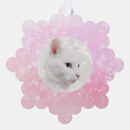 Girly Pink Holiday Lijst Ornament Kaart