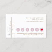 Girly Pink Holographic Beauty Loyalty Kaart Visitekaartje (Achterkant)