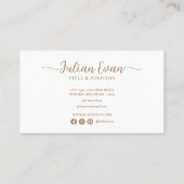 Girly Pink Holographic Script Lash Technician Visitekaartje (Achterkant)