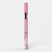 Girly Pink Hydrangea Floral Gold Glitter Jewels Case-Mate iPhone Case (Achterkant/rechts)