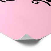 Girly Pink Keep Calm Poster Sjabloon Voeg Jouw tek (Hoek)