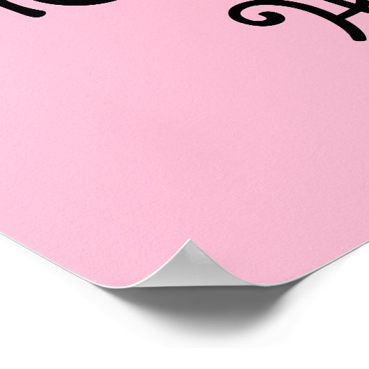 Girly Pink Keep Calm Poster Sjabloon Voeg Jouw tek (Hoek)