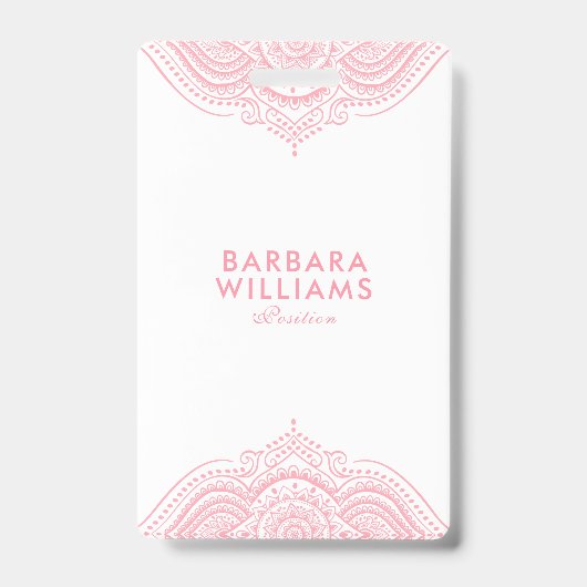 Girly Pink  Lace Badge (Front)