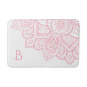Girly Pink Lace Mandala Badmat (Voorkant)