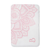 Girly Pink Lace Mandala Badmat (Voorkant Verticaal)