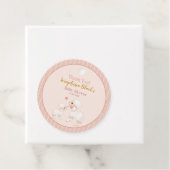Girly Pink Lamb Baby shower Dank je wel Bedankjes Labels (In situ)
